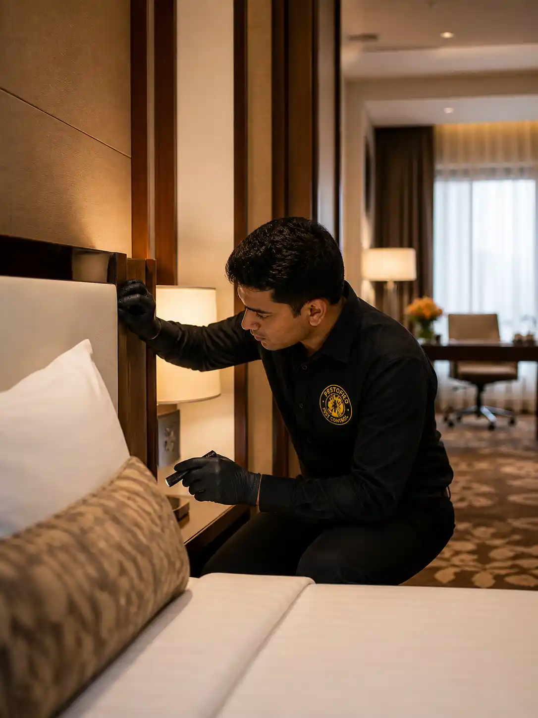 Hotel pest control bed bug treatment